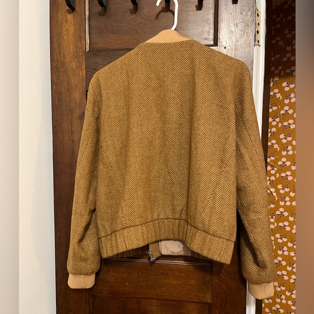 Loft Lightweight Camel Chevron Jacket - image 3